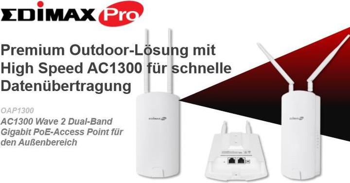 Actual product image Edimax Pro CAP1300: Managed PoE Access Point (866 Mbit/s)