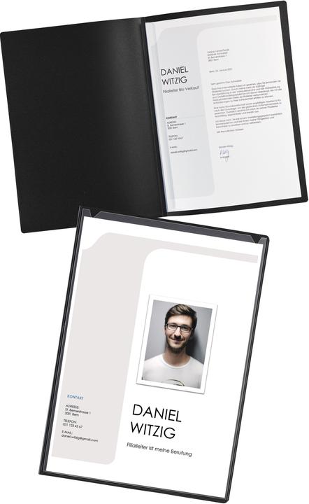 Produktbild Kolma Präsentationsmappe Vario A4 Klemmschiene 2-teilig anthrazit (A4, 1x)