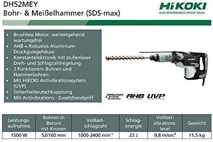 Immagine prodotto Hikoki Perforatorius DH52MEY (Corrente elettrica)