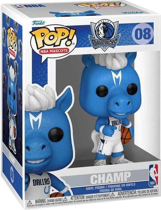 Immagine prodotto Funko Mascotte NBA POP! statuetta sportiva in vinile Dallas-Campione 9 cm