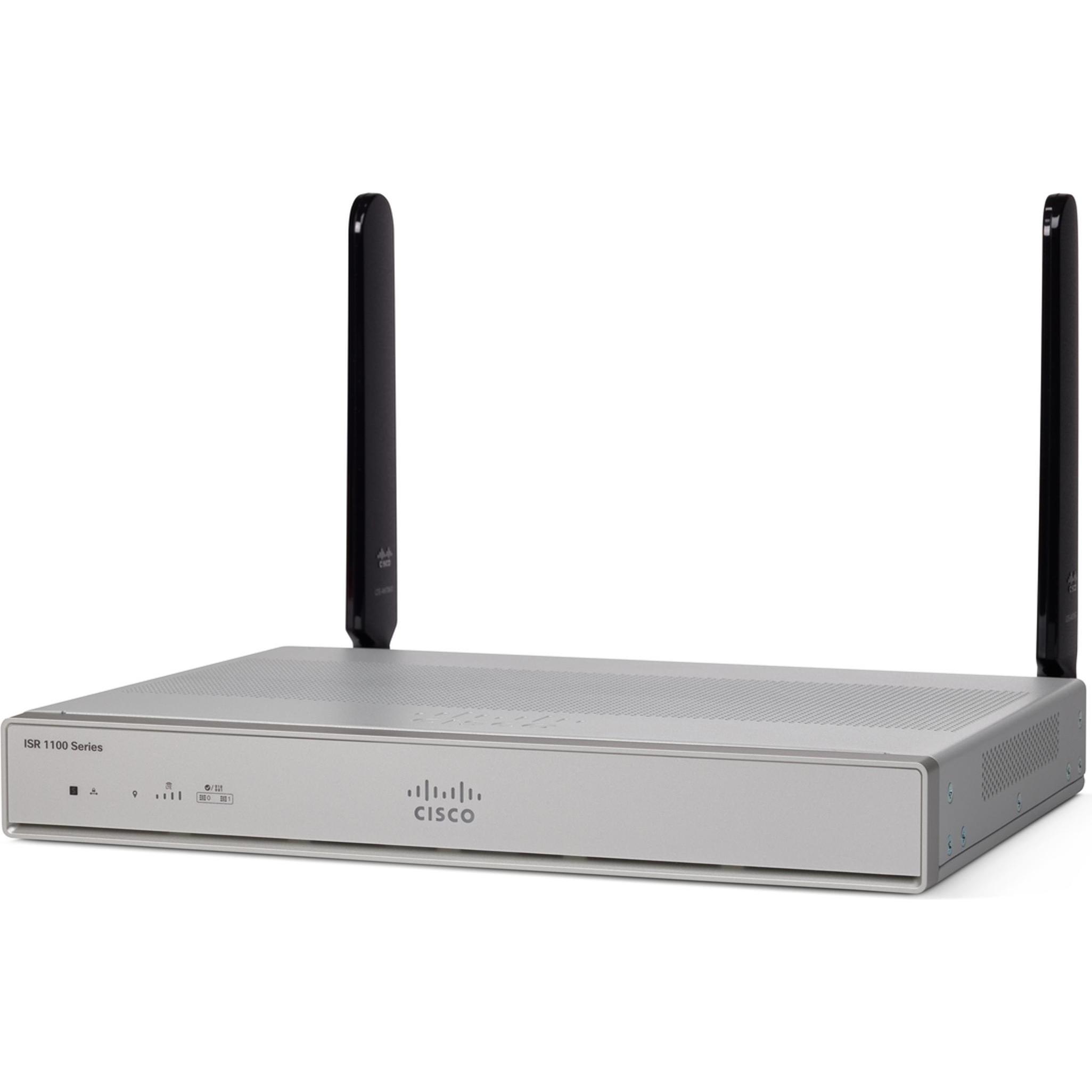 Cisco Isr 1100 4p Dsl Annex A Router W/ Lte Adv Sms/Gps Emea + Na In Msd In Perp, Router, Grau