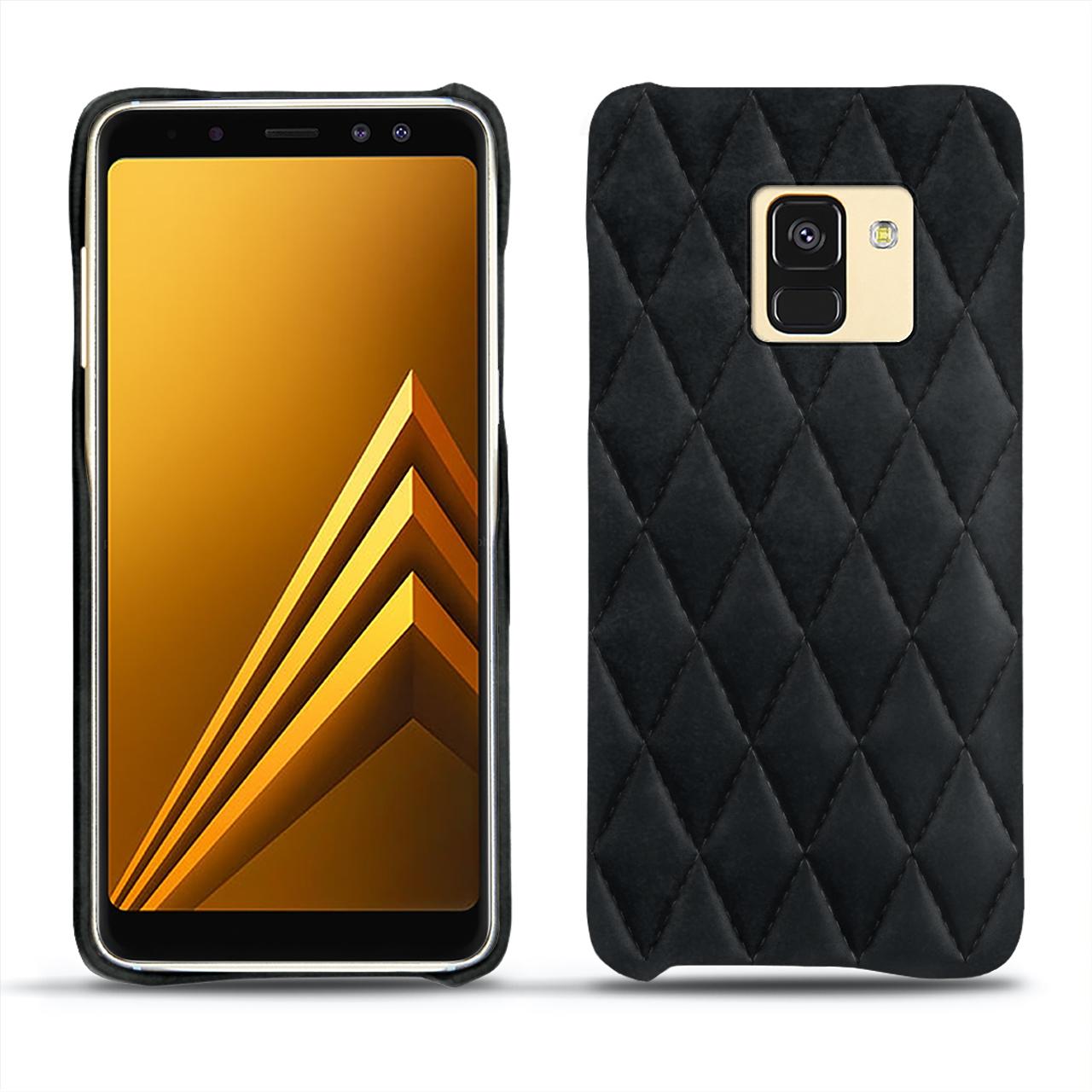 Noreve Lederschutzhülle (Samsung Galaxy A8 (2018)), Smartphone Hülle, Schwarz