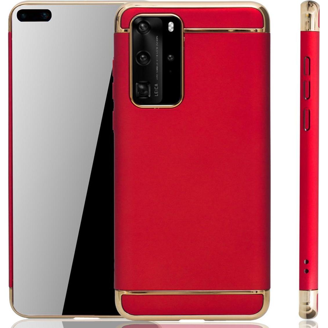 Thumbnail - König Design Huawei P40 Hülle Case Handy Cover Schutz Tasche Schutzhülle Bumper Etuis Rot (Huawei P40), Smartphone Hülle...