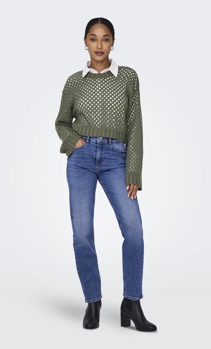 Produktbild Only Normal geschnitten Rundhals Tief angesetzte Schulter Pullover Gestricktes Oberteil (M)