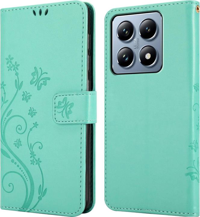 Actual product image Cadorabo Case for Xiaomi 14T Pro Flower Book (Xiaomi 14T Pro)
