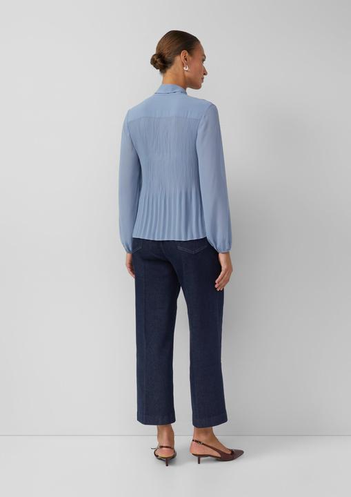 Immagine prodotto s.Oliver Bluse Plissierte Regular Fit Bluse mit Stehkragen und Bindeband (42)