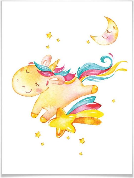 Actual product image Trenddeko Shiny the Unicorn (30 x 40 cm)
