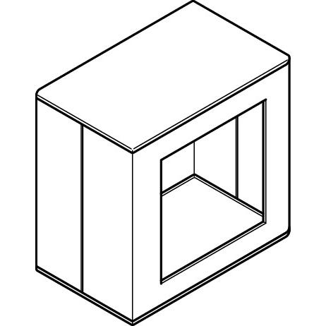 effeff EFF 1385EG1-7--0400 Contenitore GIRA Profile 55 a 1 scomparto bianco 87x86 (Case), Accessori di elettronica + Alloggiamento, Bianco