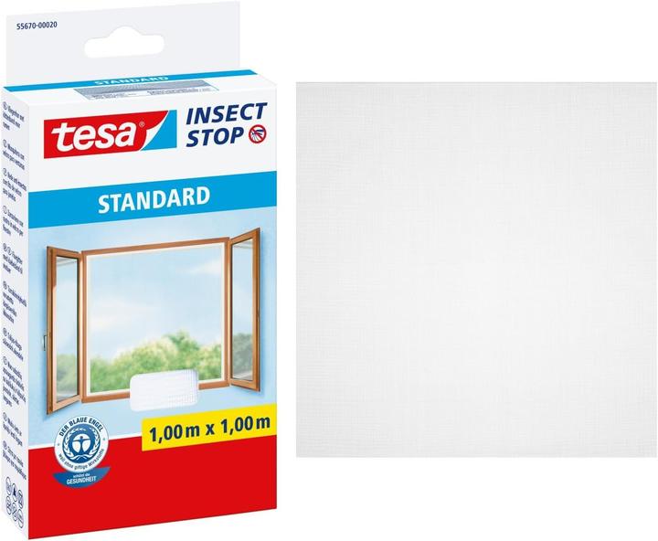 Actual product image tesa Insect screen STANDARD for windows, with Velcro tape, without drilling (100 x 100 cm)