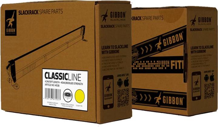 Actual product image Gibbon Slackrack Classic Yellow Band