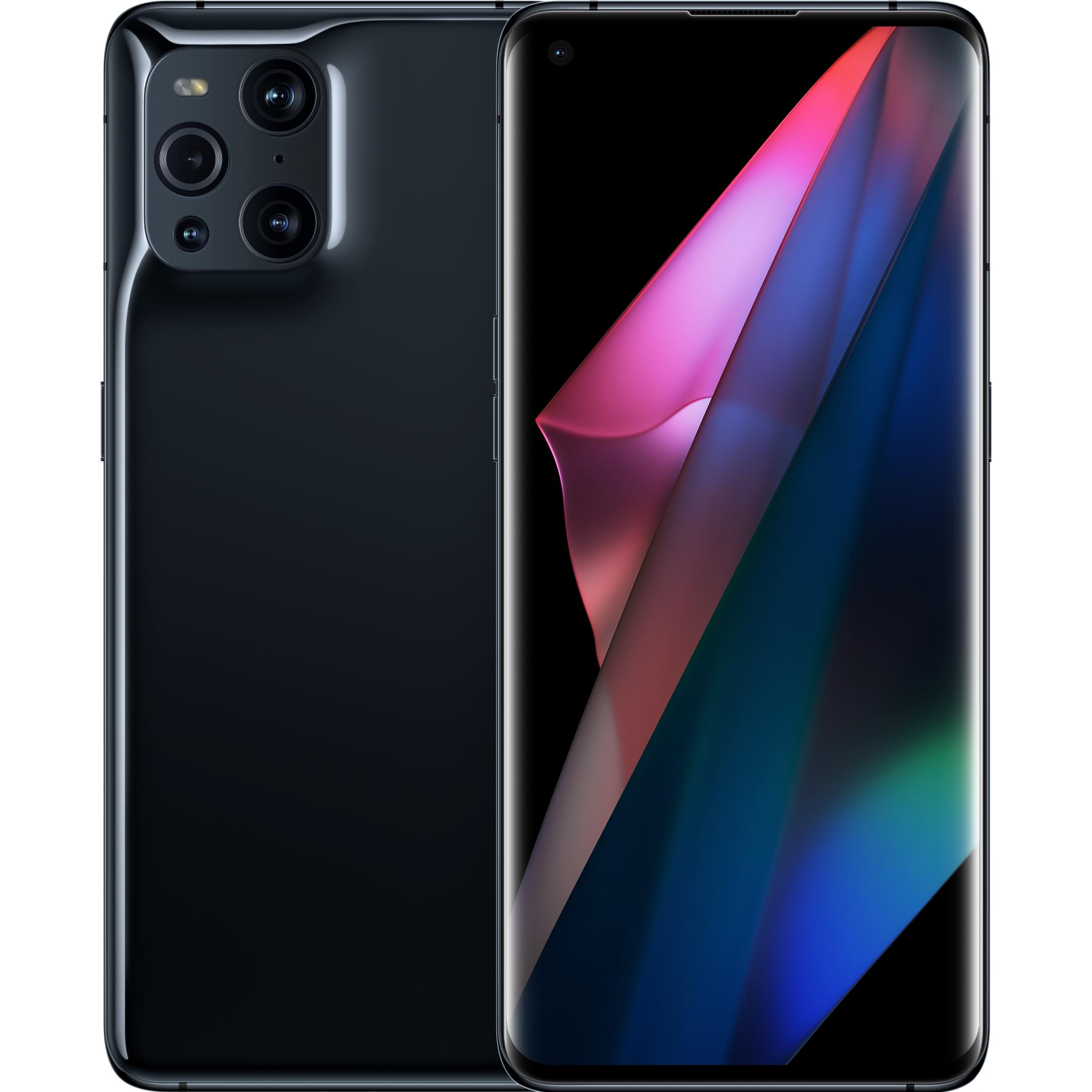OPPO Find X3 Pro (256 GB, Gloss Black, 6.70", SIM + eSIM, 5G), Smartphone, Schwarz