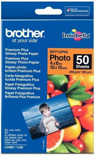 Image du produit Brother Premium Plus Glossy (260 g/m², 10 x 15 cm, 50 pcs)