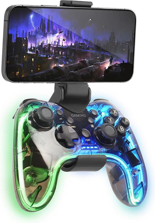 Produktbild Mars Gaming Manette De Jeu Sans Fil Mgp-Bt RGB (Transparent) (PS3)