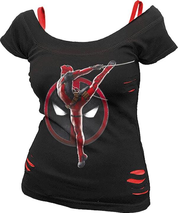 Produktbild Deadpool - Pose - 2 in1 Red Ripped Top (XL)