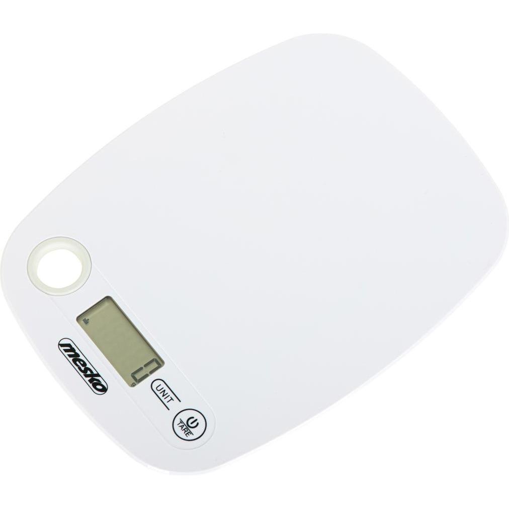 Mesko MS 3159w Arbeitsplatte Oval Elektronische Küchenwaage, Küchenwaage, Weiss
