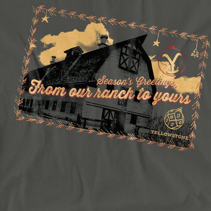 Immagine prodotto Yellowstone Seasons Greetings From The Maglietta Natale Adulto Unisex (L)