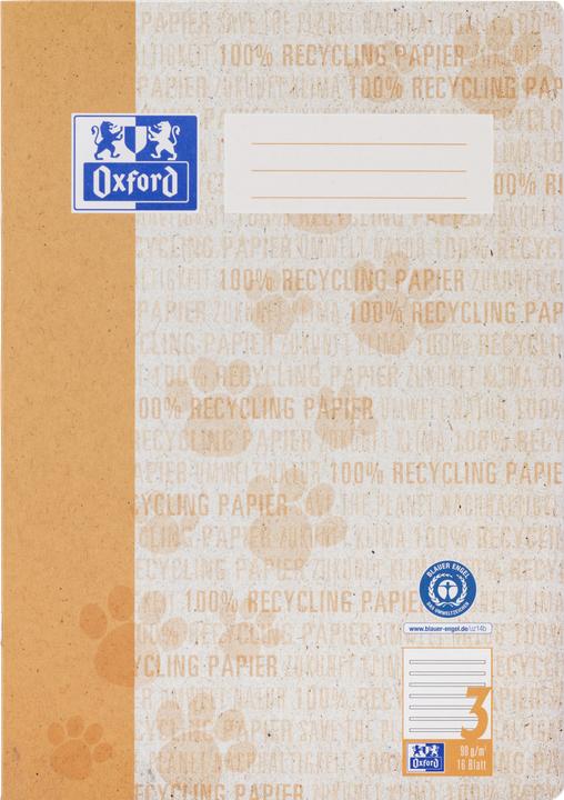 Immagine prodotto Oxford Quaderno riciclato, A4, sentenza 3 (A4, Rigatura speciale)