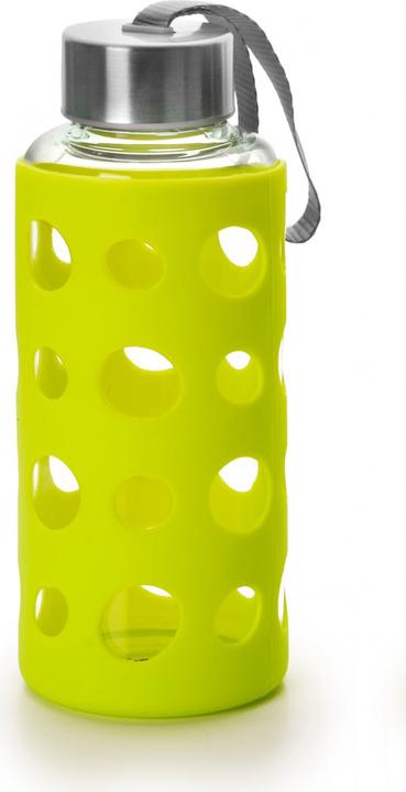 Actual product image Ibili Sky Glass Bottle Green 550ml Borosilicate Reusable Shock Protector (0.55 l)