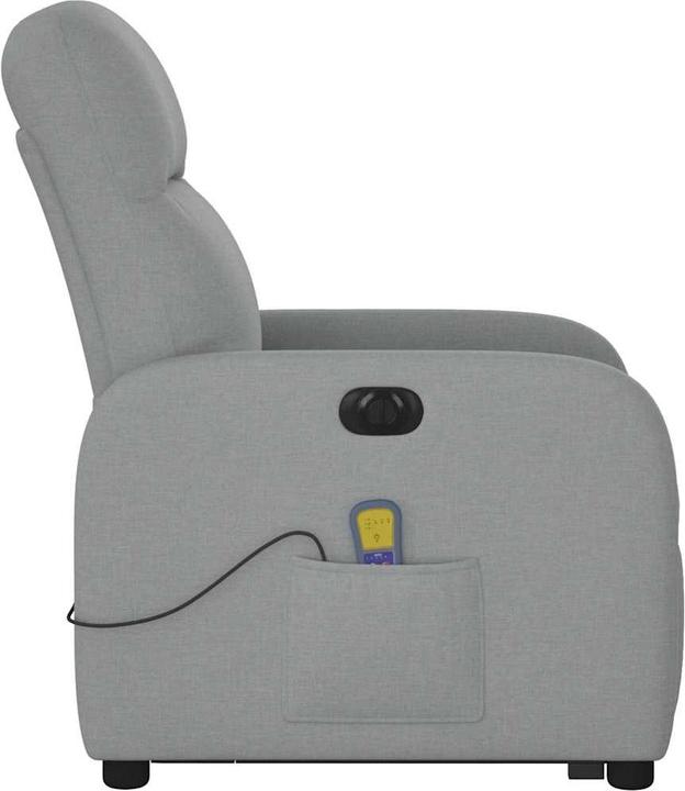 Produktbild VidaXL Elektrischer Massagesessel mit Aufstehhilfe Hellgrau Stoff