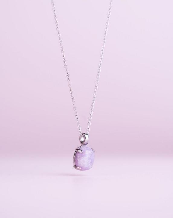 Image du produit Didyma Collier - Pierre Naturelle Lepidolite (Argent)