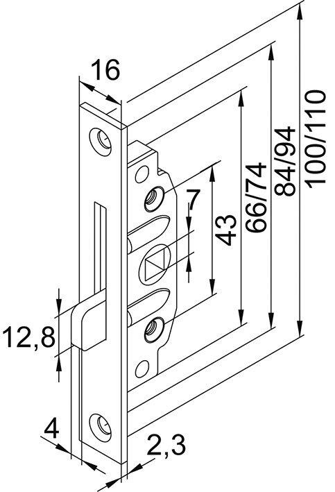 Produktbild Fuhr Einsteck-Einreiberschlösser (Einsteckschloss)