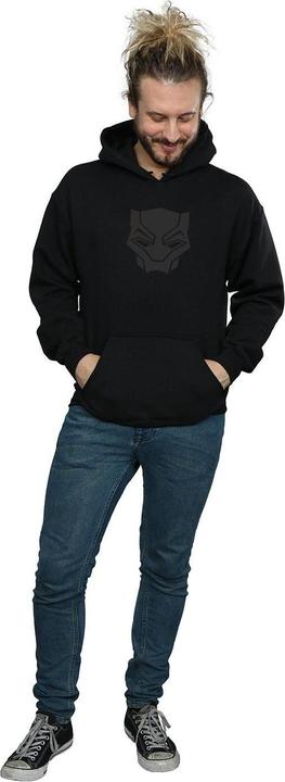 Actual product image Mens Black Panther Black On Black Hoodie (S)