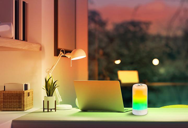 Produktbild Luminea 2er-Set smarte Stimmungsleuchten mit RGB-IC-LEDs