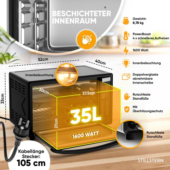 Actual product image Stillstern Mini oven with convection