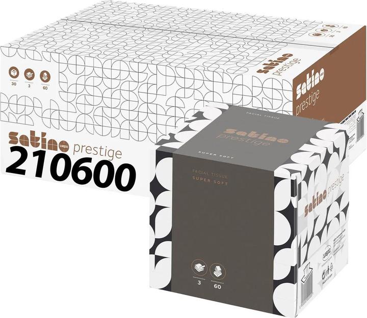 Immagine prodotto Wepa Satino by fazzoletti cosmetici di prestigio nella scatola a cubo I Premium I supersoft I