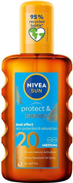 Produktbild NIVEA Sun Protect & Bronze Tan Oil Spf20 200Ml (Sonnenöl, SPF 20, 200 ml)