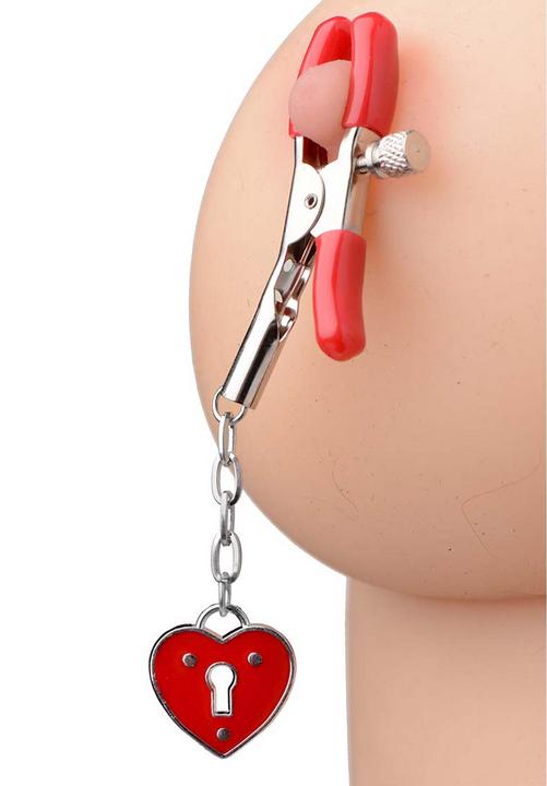 Produktbild Master Series MS Charmed Heart Padlock Nipple Clamps