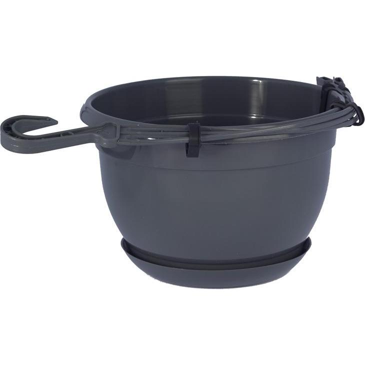 ‎Form Plastic, Vaso da fiori, Flowerpot Form Plastic Malta 2500, plastic, Ø 17 cm, grey (17 x 11.50 cm)