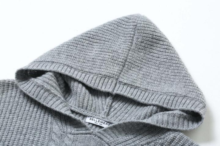 Actual product image Bellemere Pullover Single Cable Superfine Merino Pullover (M)