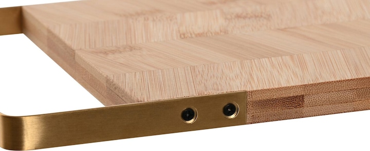 Produktbild Esprit Schneidebrett Home Gold natürlich Metall Bambus 35,5 x 17,5 x 1,5 cm
