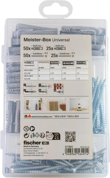 Produktbild Fischer Meister-Box Universal + S (150 Stk.)