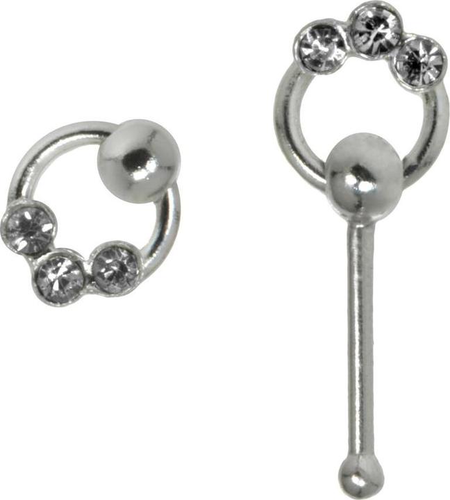 Actual product image Bijouteria Nose piercing (Silver 925, Crystal)