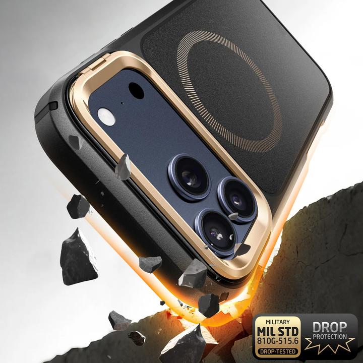 Image du produit Supcase IBLSN Ares Flip Mag MagSafe Hülle für iPhone 17 Pro - Gold (Apple iPhone 17 Pro)