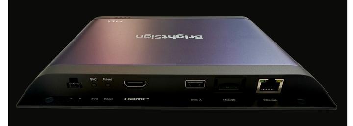 Actual product image BrightSign HD1026 4K Player, USB, GPIO, Audio, microSD