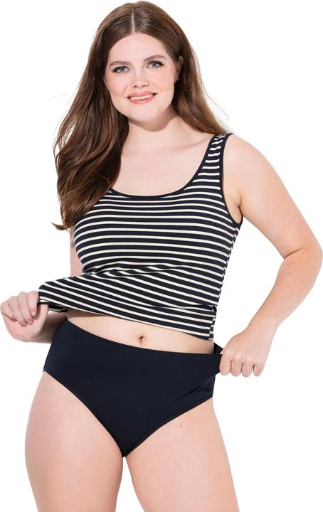 Image du produit Ulla Popken Culottes, lot de 2, rayé/uni, coton biologique (60)