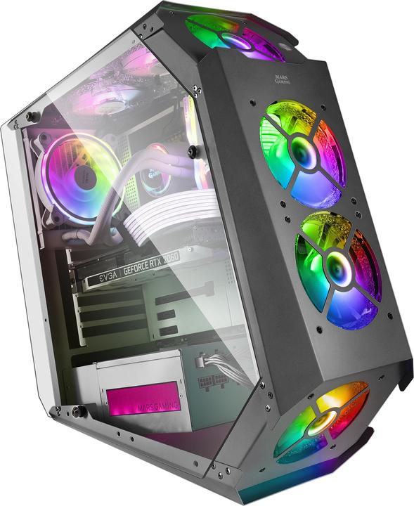 Produktbild Mars Gaming Boitier Moyen Tour Atx Mc51 RGB Avec Panneaux Vitrés (Noir) (ATX, mATX, Mini-ITX)
