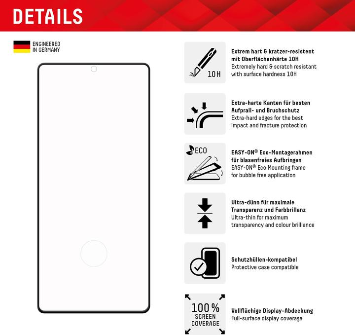 Produktbild Displex Real Glass, Full Cover Panzerglas + Handyhülle (1 Stück, Samsung Galaxy S23 Ultra)