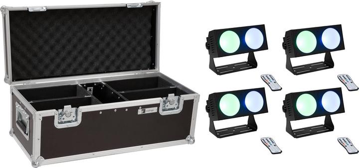 Eurolite Set 4x LED CBB-2 COB RGB Leiste + Case