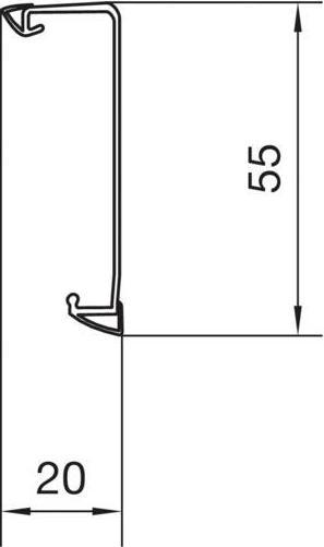 Tehalit Sockelleisten-OT Weichlippe SL 20x55 vw SL20055219016 (200 cm)
