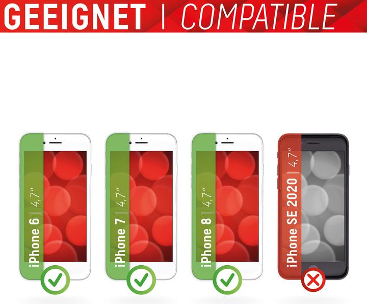 Image du produit 4smarts Real Glass 3D Apple 6/7/8 blanc Case-Friendly (1 pcs, Apple iPhone SE (2ème génération), Apple iPhone SE (3ème génération))