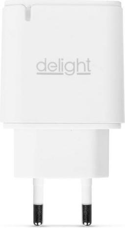 Image du produit Delight USB -Schnellladung 3.0 + Typ C Adapter Weiss (20 W, 1 portion)