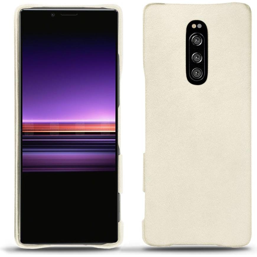 Noreve Lederschutzhülle (Sony Xperia 1), Smartphone Hülle, Weiss