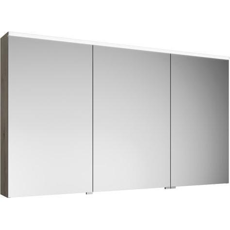 burgbad, Spiegelschrank, Eqio Spiegelschrank mit horizontaler LED-Beleuchtung und Waschtischbeleuchtung, 3 Türen, mi