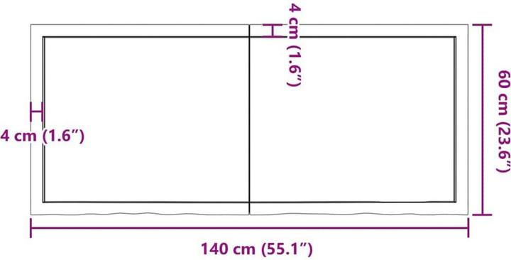 Actual product image VidaXL Gianna (140 x 60 x 4 cm)