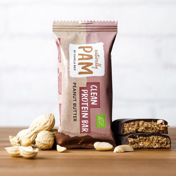 Actual product image Naturally Pam Clean Protein Bar (Peanut Butter, 12 pcs., 600 g)