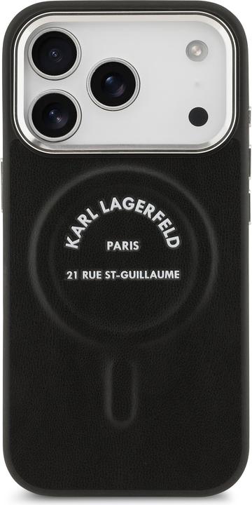 Productafbeelding Karl Lagerfeld - Leather Karl RSG Logo MagSafe (KLHMP17XPSKRSGEK) - iPhone 17 Pro Max - Black (Apple iPhone 17 Pro Max)